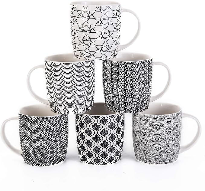 Set of 6 11.5 oz Coffee Mugs by MACHUMA
