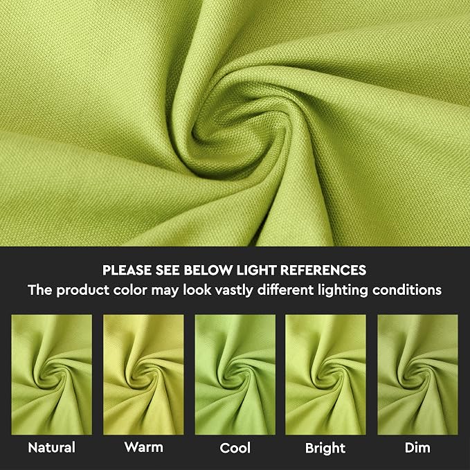 Encasa XO Table Runner, Cotton Canvas Dining Runner 13"x104" | Lime Green - Image 3