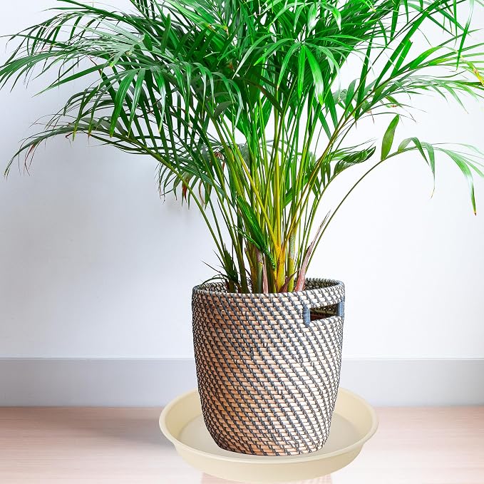 2 Pack of 10 inch Plant Saucer Gray, Heavy Duty Plastic Plant Saucer 10 inch - Image 7