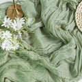 Sage Green Cheesecloth Table Runner by FEXIA