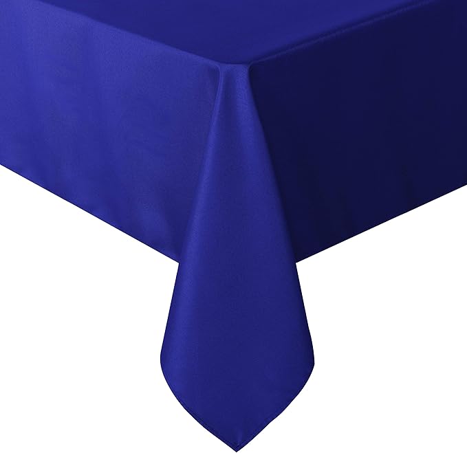 sancua Square Tablecloth - 54 x 54 Inch - Stain and Wrinkle Resistant Washable Polyester Table Cloth, Decorative Fabric Table Cover for Dining Tables, Buffet Parties and Camping, Blue