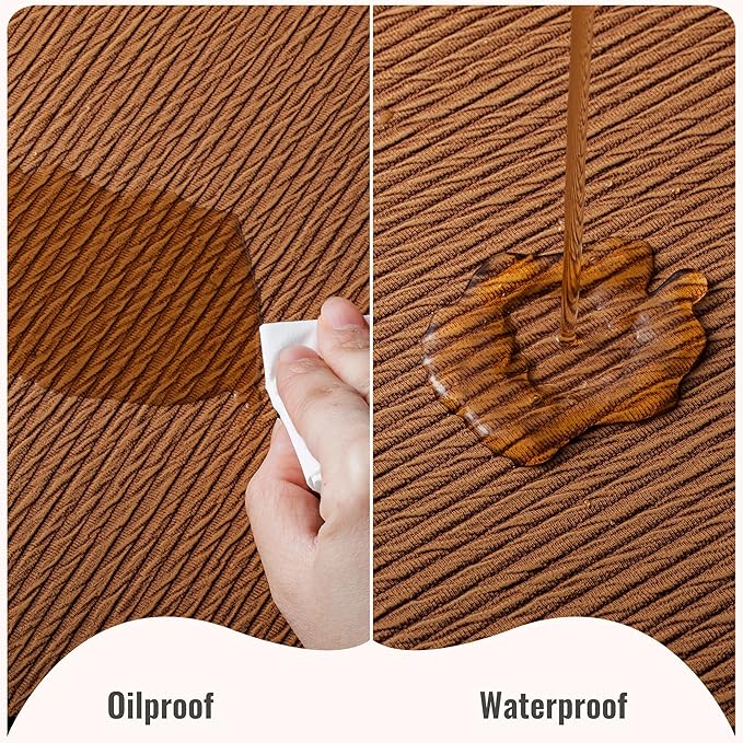 Jovono Faux Leather Placemats Set of 6, Waterproof Washable Table Mats, Easy-Clean Heat Resistant Kitchen Vinyl Place Mat for Dining Table, Restaurant, Indoor, 17.8"x11.8", Brown