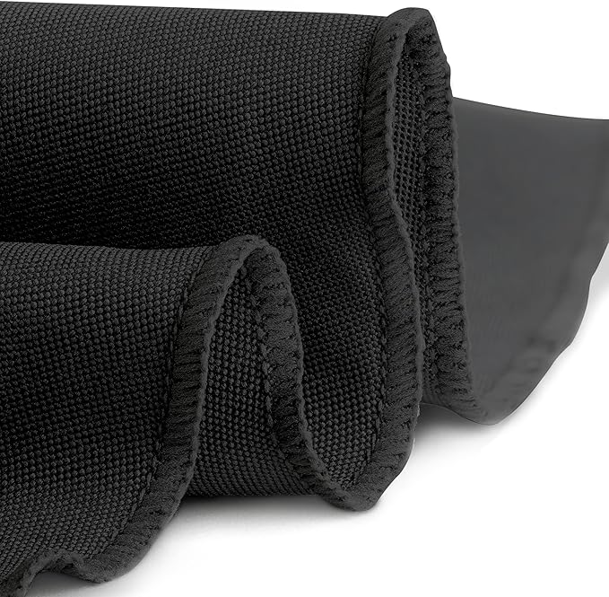 Gee Di Moda Round Tablecloth - 90 Inch Black Round Table Cloth for 30 to 60 Inch Round Tables - Heavy Duty Washable Fabric - for Buffet Table, Holiday Party, Dinner, Wedding & Baby Shower