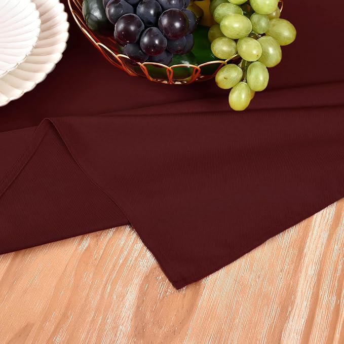 MEANMOY Burgundy Table Runner 60 Inches Long Waterproof Table Runners | - Image 5