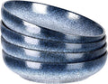 S&Q'S CERAMICS Large Serving Bowls Set of 4, 65 oz Wide Shallow Plates by SQsCeramics