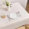 Rectangule Tablecloth Linen Texture Waterproof and Stain-Resistant Fabric Tablecloth, Kitchen Dining Table Decoration, 60 x 104 inch Beige