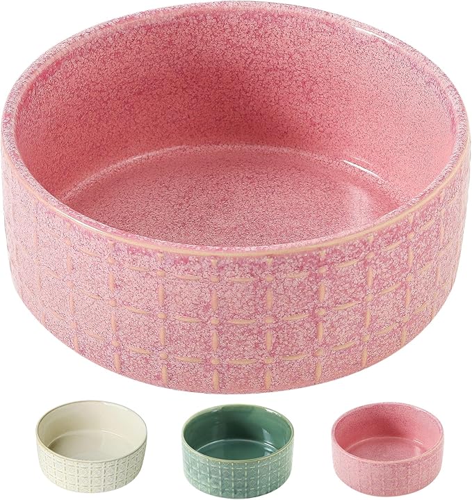 Ceramic Dog Bowls, 6.5inch Dog Food Bowls Water Bowl Dishes by Seyatoo