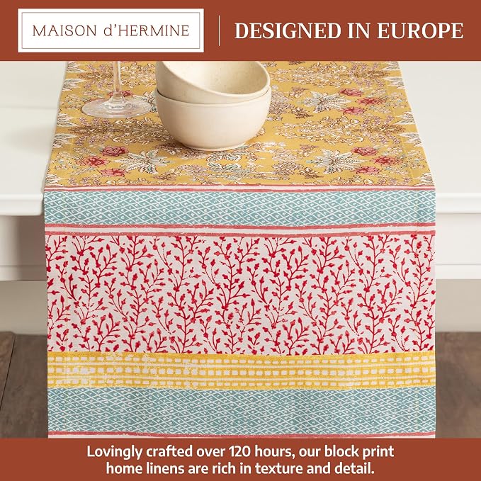 Maison d' Hermine Table Runner 100% Cotton 14.50" x 108" | Table Runners 108 - Image 2