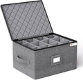 Wine Glass Storage Box with Dividers, Hard Shell and Stackable Stemware Storage by YEARNINGHOME