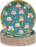 50PCS Happy Birthday Paper Plates 9Inch – Colorful Disposable Plates by Unknown