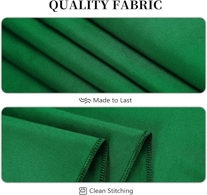 8 Pack Green Table Cloth 60 x 102 Inch Rectangular Tablecloth for 6 Foot Rectangle Tables, Wrinkle Resistant Washable Rectangle Fabric Table Covers for Wedding Party Banquet Buffet and Camping