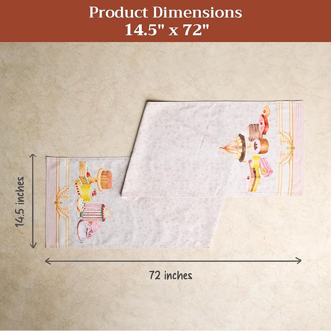 Maison d' Hermine Table Runner 100% Combed Cotton 14.5"x72" | Table Runners 72 - Image 5
