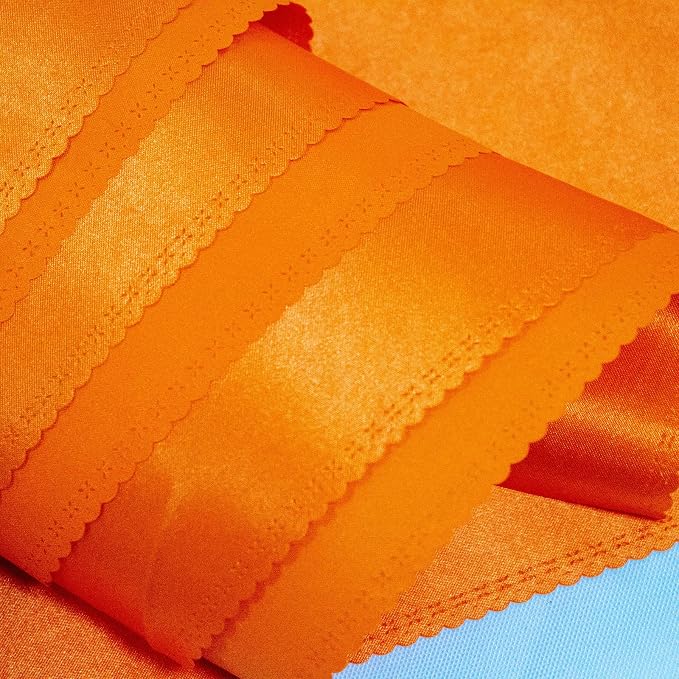 12 Pack Orange Table Runners, Fall Table Runner 12x108 Inches Long, Silk and - Image 3