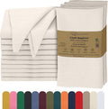 Ruvanti Cloth Napkins Set of 12, 18x18 Inches, Napkin Cloth Washable, Soft & ‎Absorbent 100% Cotton Napkins, Perfect for Wedding, Christmas, ‎Thanksgiving, and Dinner - Natural Color