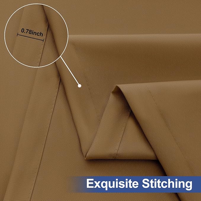 homing 2 Pack Rectangle Table Cloth, Elastic Fitted Fabric Tablecloth Fits for 6 Foot Folding Tables, Washable Table Cover for Picnic, Camping, Indoor & Outdoor (Brown, 30" x 72")