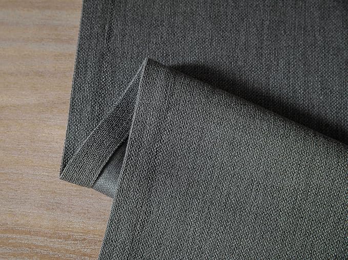 Burlap Style Farmhouse Table Runner, 14x60 Inches Graphite Grey | Thick Durable - Image 7