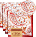 Maison d' Hermine Cloth Napkins Set of 4 100% Cotton for Thanksgiving Christmas Decorations Everyday Reusable Square Fall Napkins Cloth Washable Dinner Party (Orient, 20"x20")