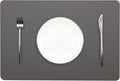Wipeable Placemats Leather Table Mats Waterproof Heat-Resistant Easy to Clean for Dining Table Set Kitchen Table (6, Grey)