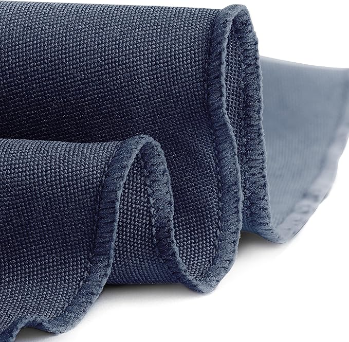 Gee Di Moda Round Tablecloth - 120 Inch Navy Blue Round Table Cloth for 60 to 96 Inch Round Tables - Heavy Duty Washable Fabric - for Buffet Table, Holiday Party, Dinner, Wedding & Baby Shower
