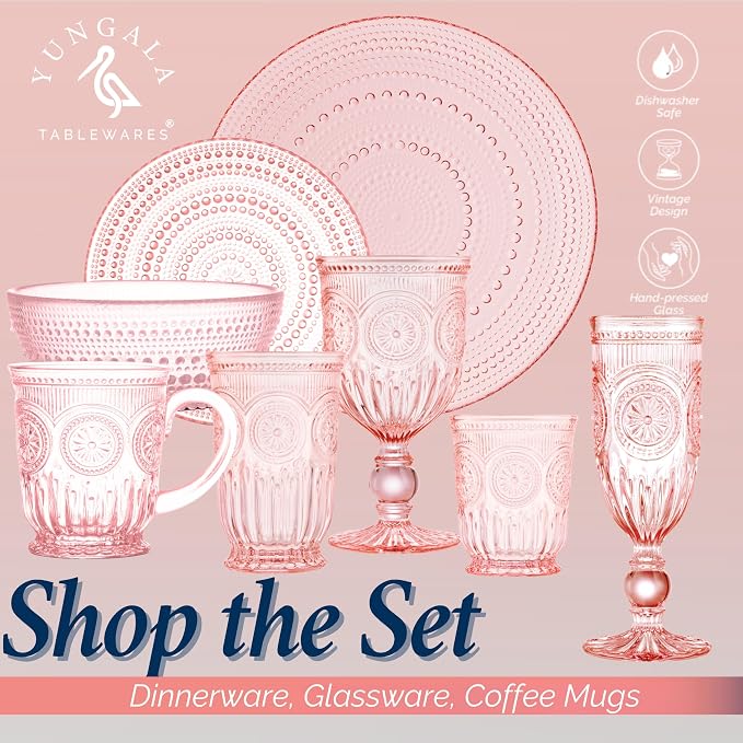 Vintage Hobnail Pink Glass Bowl Set of 4 – 20oz - Image 5