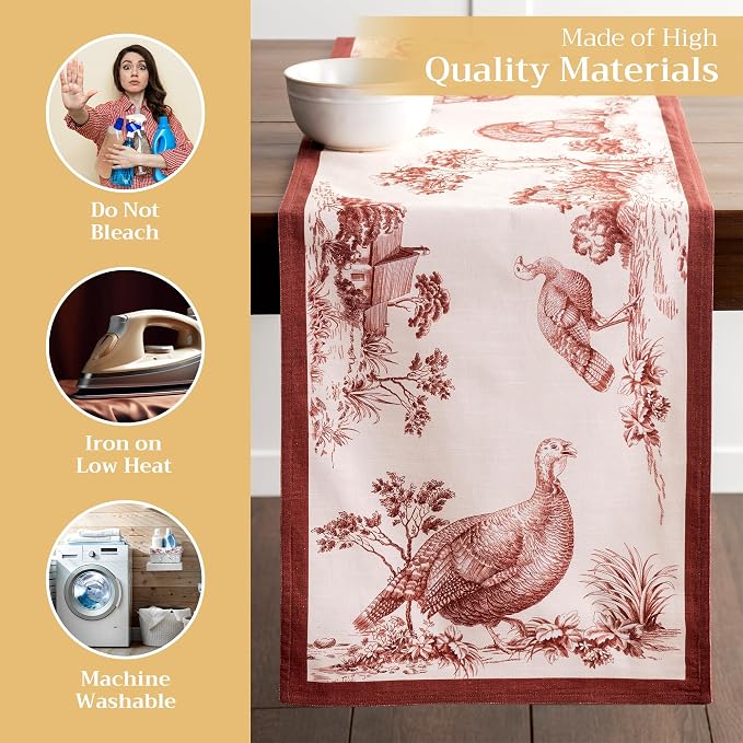 Maison d' Hermine Table Runner 100% Cotton 14.50" x 108" | Table Runners 108 - Image 3