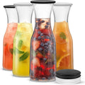 JoyJolt Glass Carafe with Lid, Iced Tea, Milk – Dishwasher Safe Beverage Drink by JoyJolt