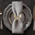 Decozen Set of 4 Gold Napkin Rings in Butterfly Design Festive Table Decor Setting for Holiday Wedding, Birthday, Kitchen, Home Decor Housewarming Gift - Mothers Day Decorations