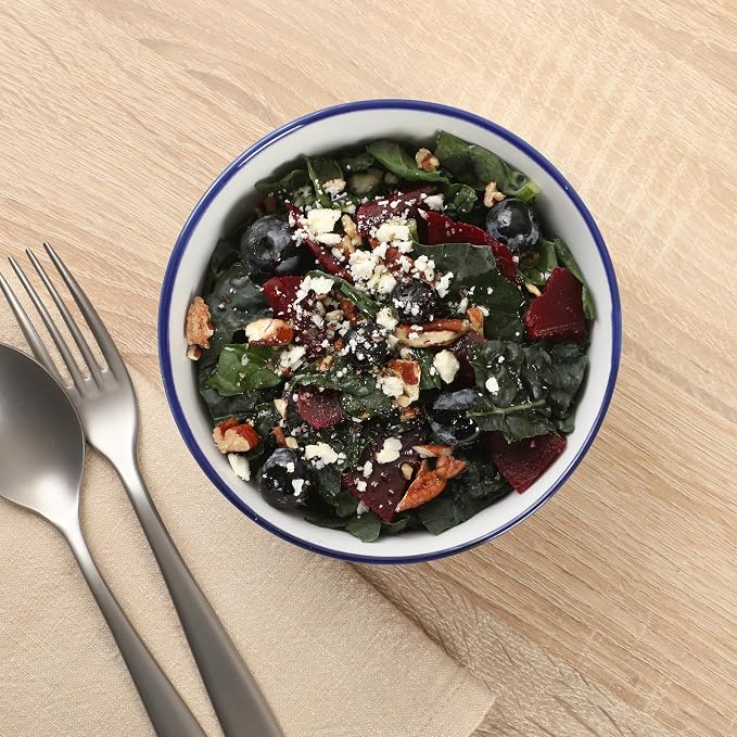 Gibson Home Ivory Estate 4-Piece Cereal Bowl Set, 5.5 Inch Round Stoneware Bowls - Image 4