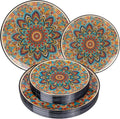 60PCS Bohemian Plastic Plates by Joyido