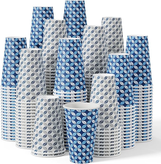 JOLLY CHEF 1000 Pack Paper Coffee Cups 16 oz | Disposable To Go Coffee Cups Bulk by JOLLYCHEF