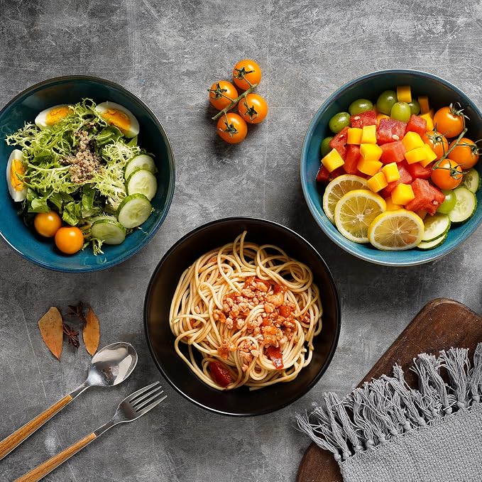 Selamica Ceramic Pasta Bowls 50 OZ, Large Salad Bowls - Image 5