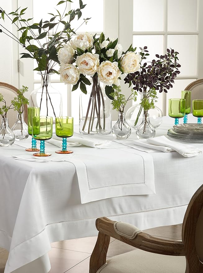 SARO LIFESTYLE Hemstitched Border Table Runner - Image 4