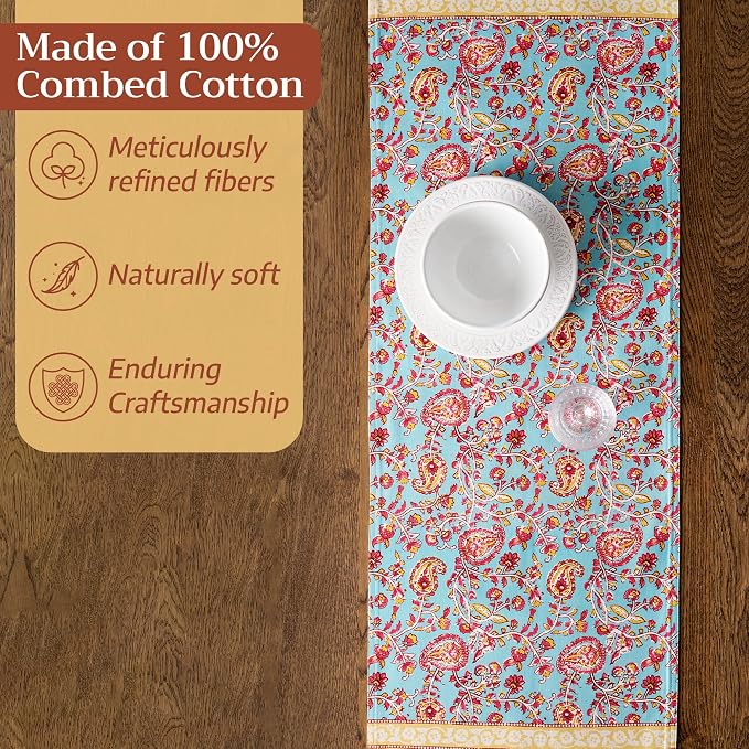 Maison d' Hermine Table Runner 100% Combed Cotton 14.5"x108" | Table Runners - Image 4