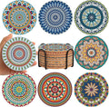Cork Coasters Set of 8 with Holder, Colorful Cup Coasters by Puluole