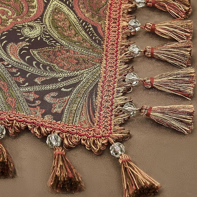 Loom and Mill Vintage Paisley Jacquard Table Runner 13x108 inch - Image 6