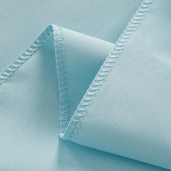 2-Pack 60x102 inch Dusty Blue Table Cloths, Solid Stain and Wrinkle Resistant Oblong Tablecloth, Premium Plain Weave Polyester Fabric Rectangle Table Linen Covers for Hotel, Wedding