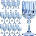 7OZ Plastic Wine Glasses, Reusable Vintage Goblets Unbreakable Drinking Glasses by Unknown