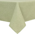 Hiasan Faux Linen Rectangle Tablecloth - Wrinkle and Stain Resistant Washable Table Cloth for Kitchen Dining Room Holiday Table Cover for Dinner, Green, 54 x 120 Inch