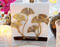 Golden Ginkgo Vertical Napkin Holder | Elegant Contemporary Disposable Paper by ChezJuJu