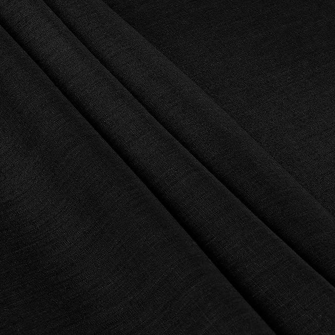 D'Moksha Homes Black Linen Tablecloth 60 x 156 Inch - 100% Pure Linen Tablecloth for Rectangle Tables - Machine Washable Table Cloth for Spring, Easter