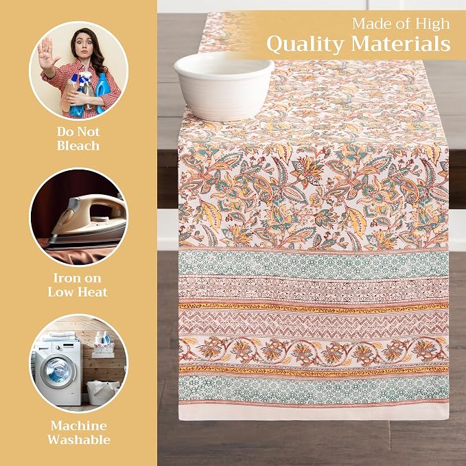 Maison d' Hermine Table Runner 100% Cotton 14.50" x 108" | Table Runners 108 - Image 3