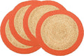 Round Verona Woven Jute & Cotton Placemat, 14 Inch, Natural Jute by ChardinHome