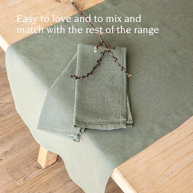 Over&Back 18x108 Washed 100% Linen Table Runner - Image 3