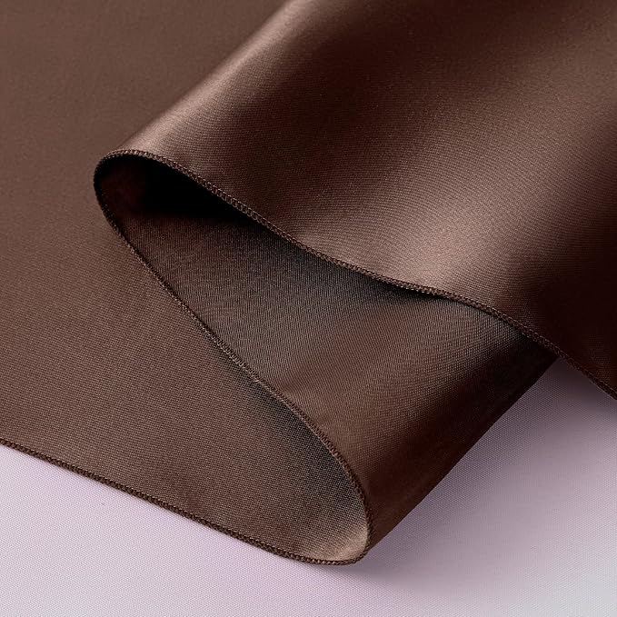 Horbaunal 12 Pack Brown Satin Table Runner 12 x 108 Inch | Smooth Table Runners - Image 7