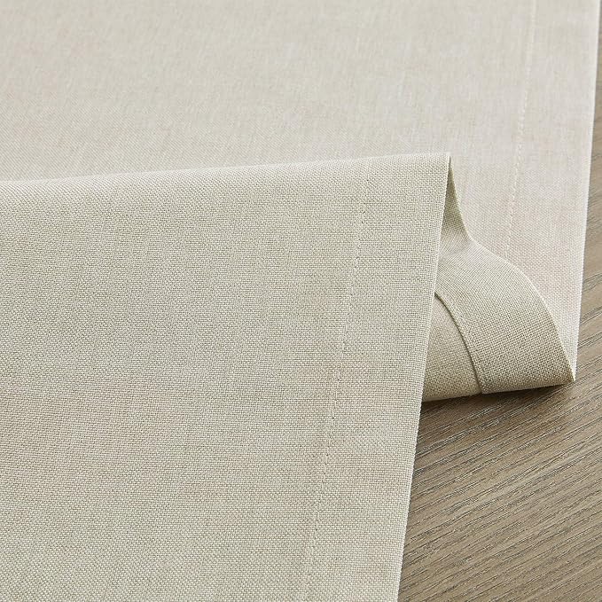 Basic Linen Style Table Runner, 14x36 Inch Raw Linen | Mitered Corner Design - Image 6