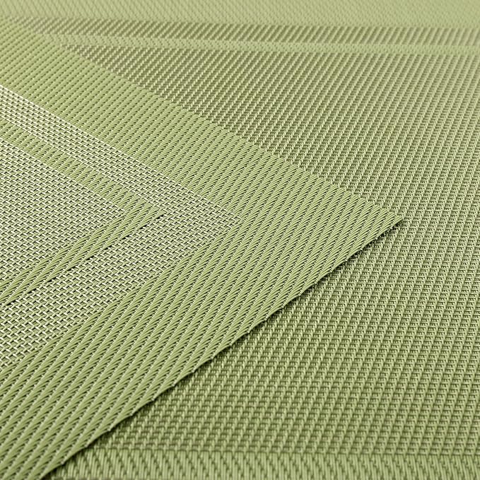 SHACOS Woven Vinyl Placemats Set of 6 Wipe Clean Place Mats - Image 3