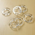 Acrylic Napkin Rings, crystal look, holiday table décor by CLEENTABLE