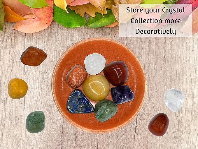 Red Aventurine Crystal Bowl - 2 Inch Decorative Bowls for Room and Home Decor - Gemstone Healing Crystals for Elegant Display, Positive Energy Balance and Gift