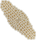 Gold Beaded Table Runner, 36 in, Farmhouse Holiday Décor | 13x36 in, 85% glass by CLEENTABLE