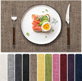 Blue Forest Placemats Set of 8, Dual-Layered Thickened Faux Linen Cloth Place Mats Heat Resistant Machine Washable Wrinkle Free Table Mats Indoor/Outdoor (Burlap)